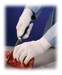 Cut & Puncture-Resistant Gloves: Size M, ANSI Cut A7, ANSI Puncture 0, Dyneema MPN:22-760GM