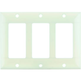 Sunlite® Decorative Switch & Receptacle Plate 3-Gang Almond Pack of 12 40913-NS