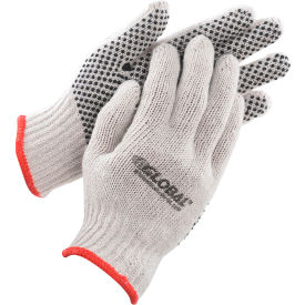GoVets™ PVC Dot Knit Gloves Single-Sided Black Small 12 Pairs 352S708