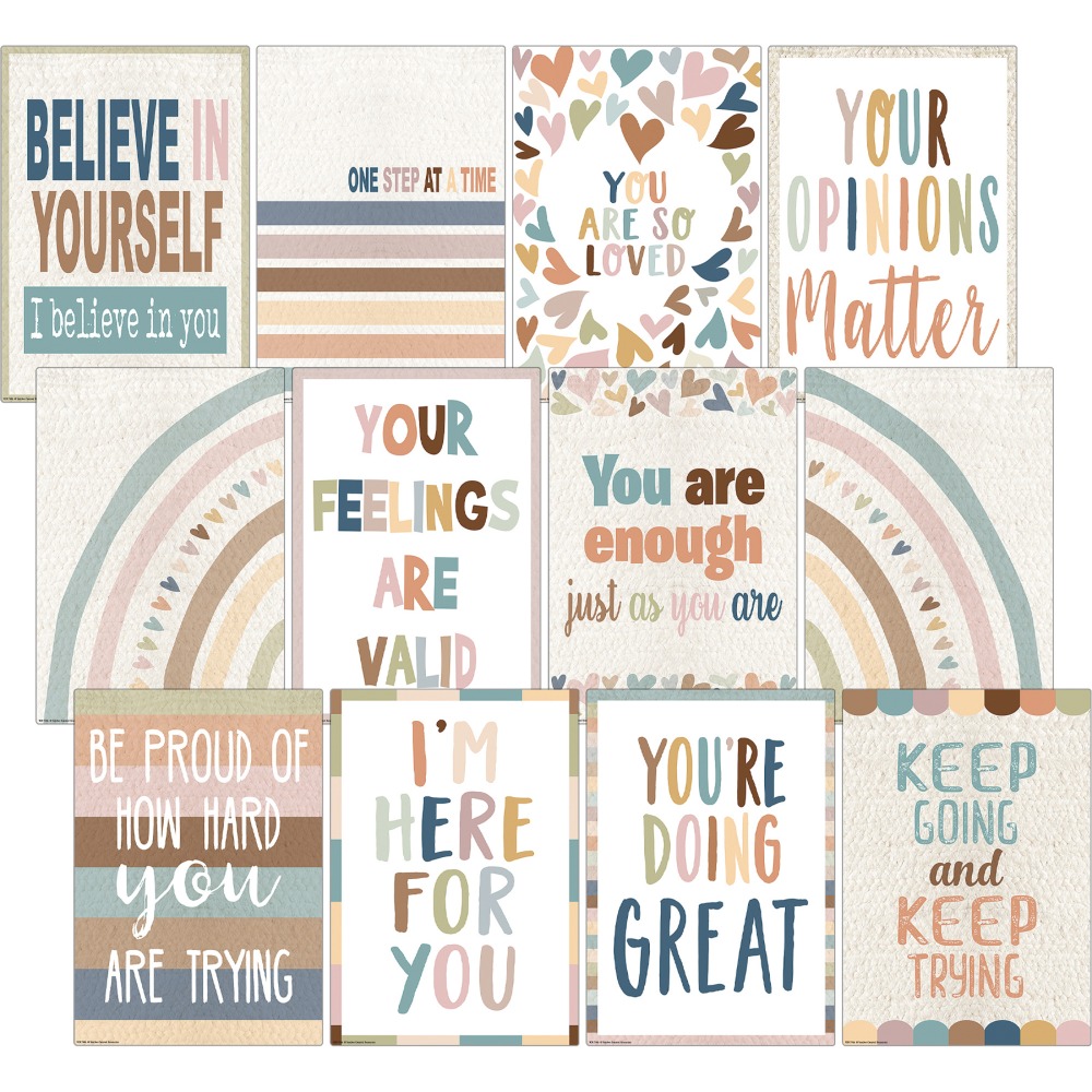 Teacher Created Resources Everyone Is Welcome Small Posters, 15-3/4in x 11in, Pack Of 12 Posters (Min Order Qty 5) MPN:TCR7146