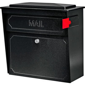Townhouse Wall Mount Mail Boss Locking Mailbox Black 7172