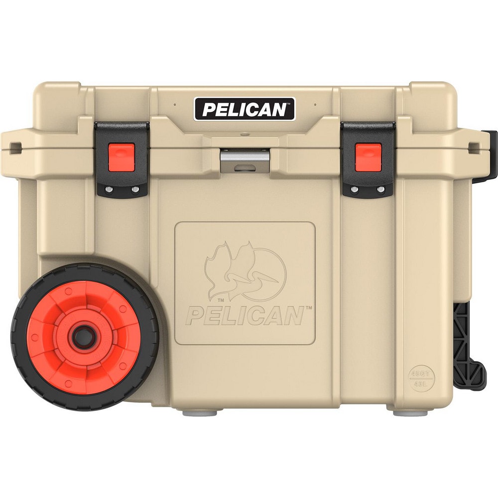 Portable Coolers, Portable Cooler Type: Ice Chest with Wheels , Material: Polyurethane, Polypropylene, Polyethylene , Ice Retention Time: 108hr  MPN:45QW-2-TAN