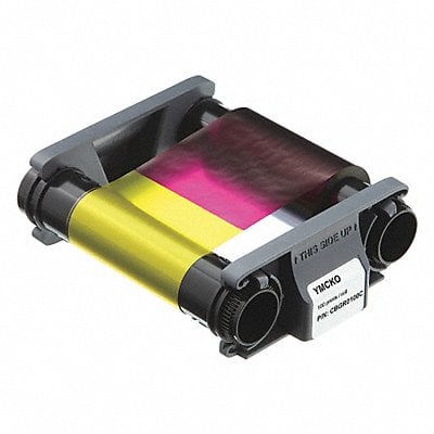 ID Card Printer Ribbon Color 8 in H MPN:CBGR0100C