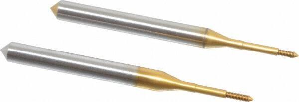2 Piece, M1.20 x 0.250 Thread Size, High Speed Tool Steel Miniature Plug Thread Go No Go Gage Set MPN:90550-000