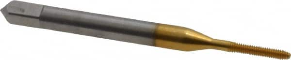 Thread Forming Tap: #0-80 UNF, 2B Class of Fit, Bottoming, High Speed Steel, TiN Coated MPN:10003-01T