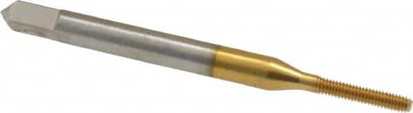 Thread Forming Tap: #1-72 UNF, 2/2B/3B Class of Fit, Bottoming, High Speed Steel, TiN Coated MPN:10243-01T