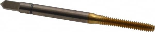 Thread Forming Tap: #4-40 UNC, Bottoming, High Speed Steel, TiN Coated MPN:10726-01T