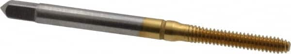 Thread Forming Tap: #4-40 UNC, Bottoming, High Speed Steel, TiN Coated MPN:10727-01T