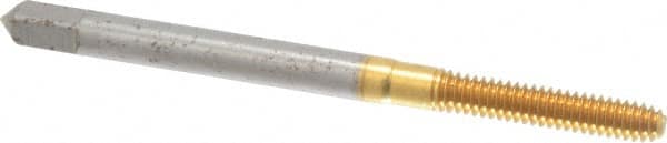 Thread Forming Tap: #5-40 UNC, 2/2B/3B Class of Fit, Bottoming, High Speed Steel, TiN Coated MPN:11044-01T
