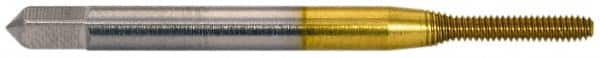 Thread Forming Tap: M1.7x0.35 Metric Coarse, Bottoming, High Speed Steel, TiN Coated MPN:17145-01T