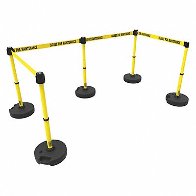 PLUS Barrier Set X5 Closed for Maint Ylw MPN:PL4590