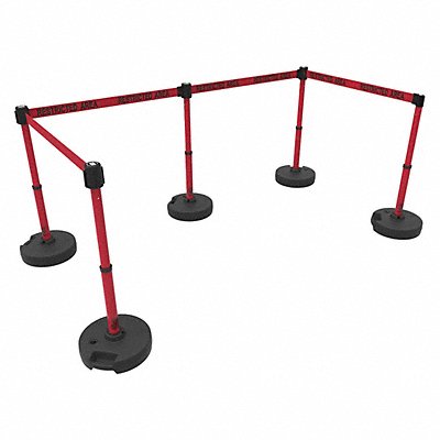 PLUS Barrier Set X5 Red Rstrictd Area MPN:PL4593