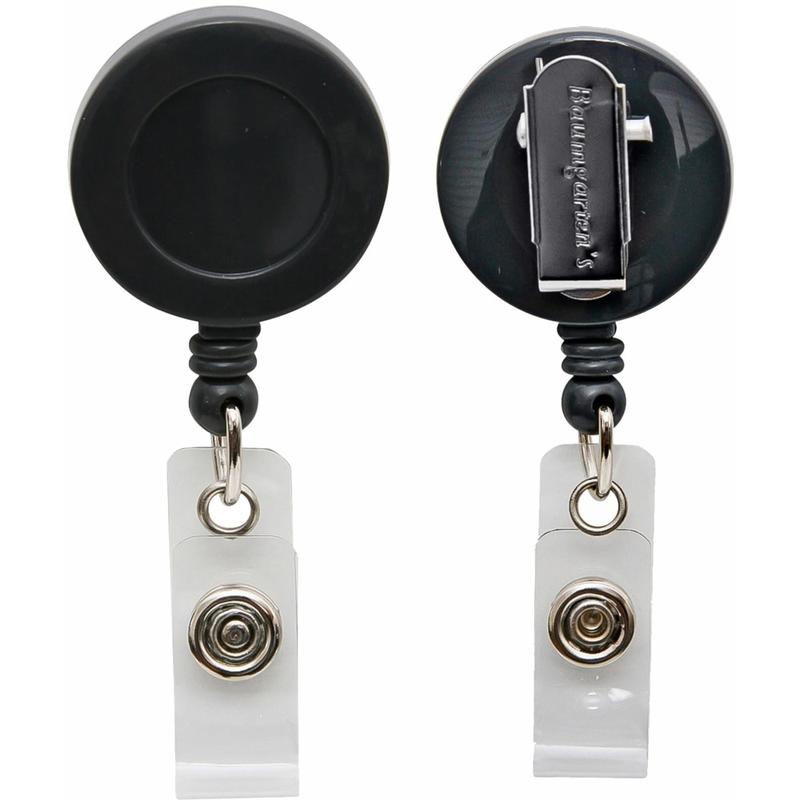 SICURIX Standard ID Badge Reel, Black (Min Order Qty 9) MPN:68844