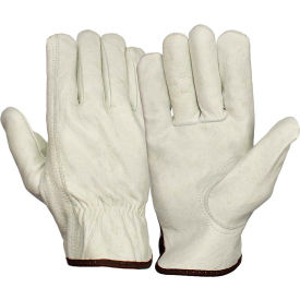 Value Cow Leather Driver Gloves with Keystone Thumb Size Medium - Pkg Qty 12 GL2001KM