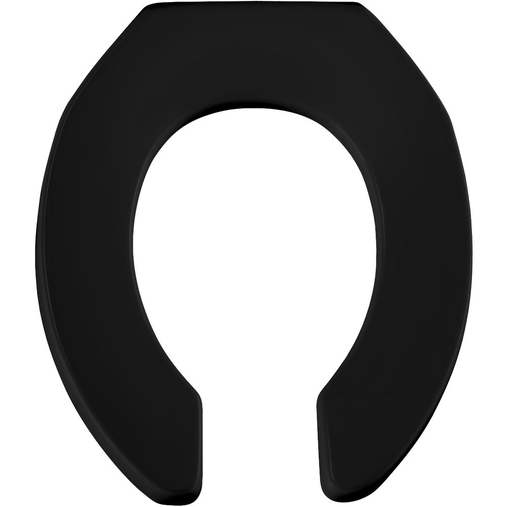 Toilet Seats, Type: Standard, Open , Style: Round , Material: Plastic , Color: Black , Outside Width: 14.500in (Inch) MPN:955CT 047