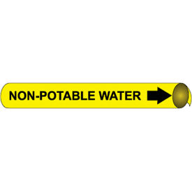 NMC™ Precoiled & Strap-On Pipe Marker Non Potable Water Fits 4-5/8