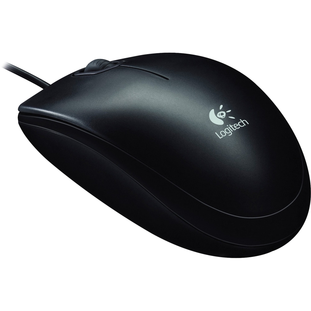Logitech B100 Optical USB Mouse, Black (Min Order Qty 7) MPN:910-001439