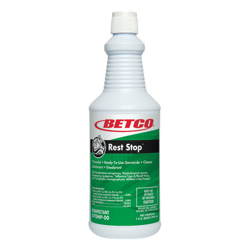 Betco Rest Stop Restroom Cleaner, Citrus Floral Fresh Scent, 32 Oz Bottle, Case Of 12 (Min Order Qty 2) MPN:0701200