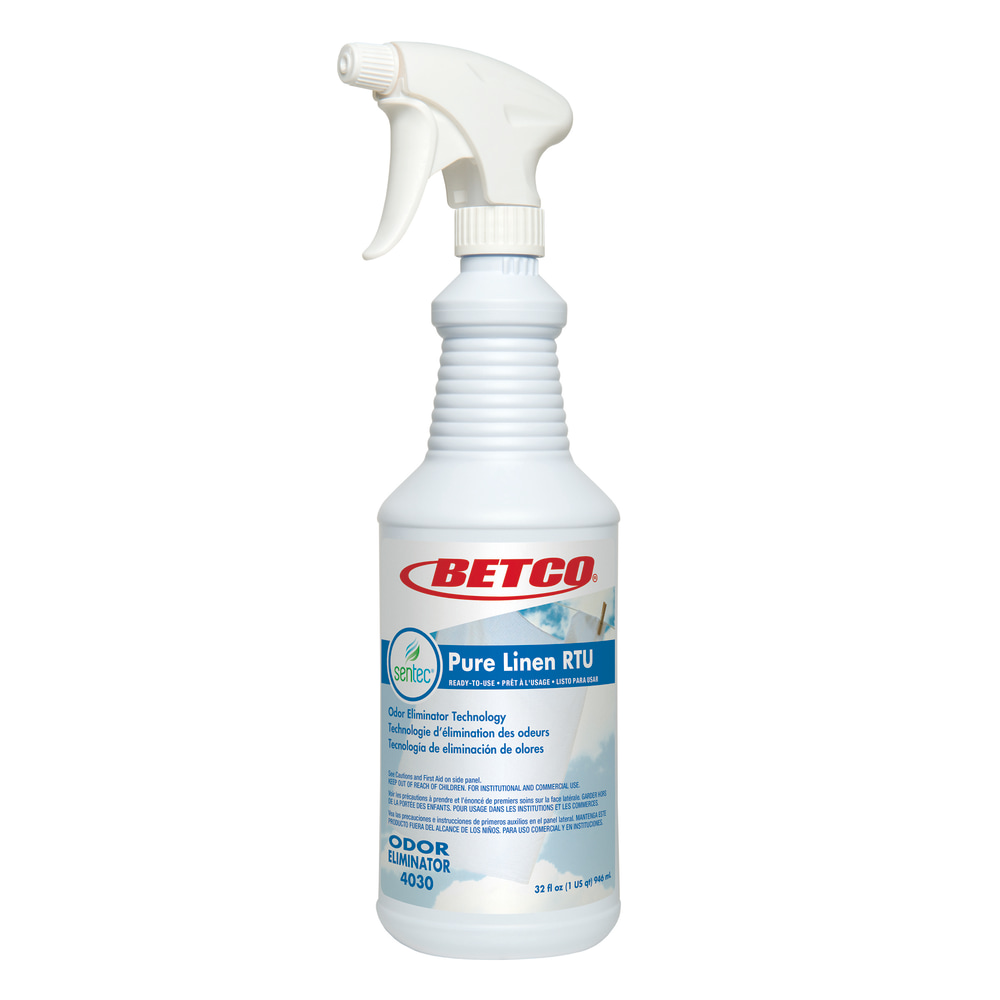 Betco SenTec Pure Linen Air Fresheners, RTU, 37.52 Oz, Pack Of 6 Fresheners (Min Order Qty 3) MPN:40307000