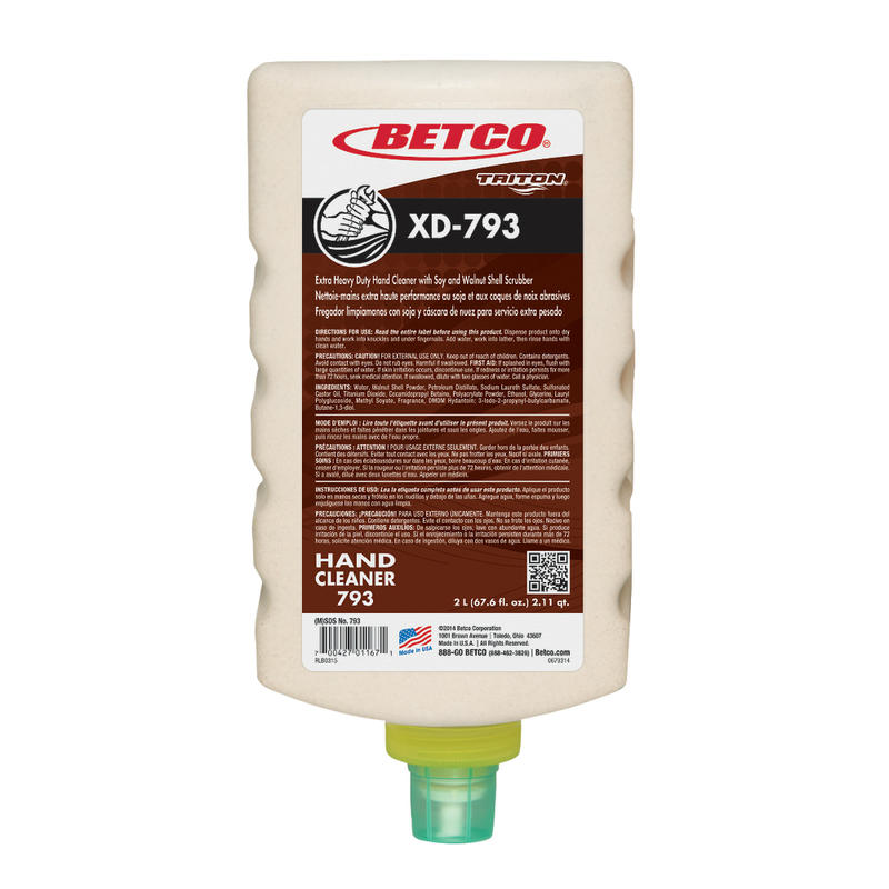 Betco Triton Xd-793 Lotion Hand Soap, Nutty Scent, 67.62 Oz, Carton Of 6 Bottles MPN:7936200