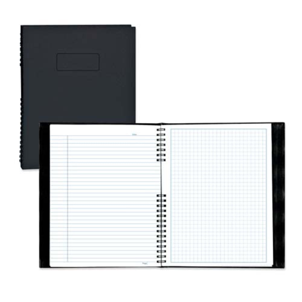 Blueline NotePro 30% Recycled Notebook, 7 1/4in x 9 1/4in, Quadrille Ruled, 96 Sheets, Black (Min Order Qty 5) MPN:A44C-81