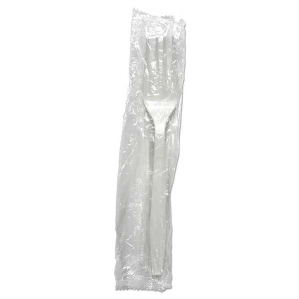 Heavyweight Wrapped Polypropylene Plastic Cutlery, Fork, White, 1000/Carton MPN:BWKFORKHWPPWIW