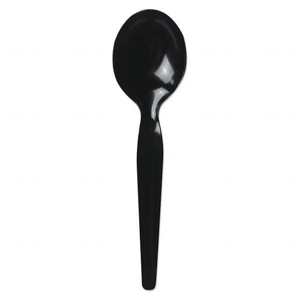 Heavyweight Polystyrene Plastic Cutlery, Soup Spoon, Black, 1000/Carton MPN:BWKSOUPHWPSBLA