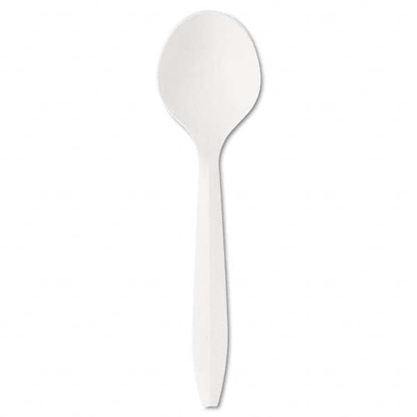 Mediumweight Polystyrene Plastic Cutlery, Soup Spoon, White, 1000/Carton MPN:BWKSOUPSPOON