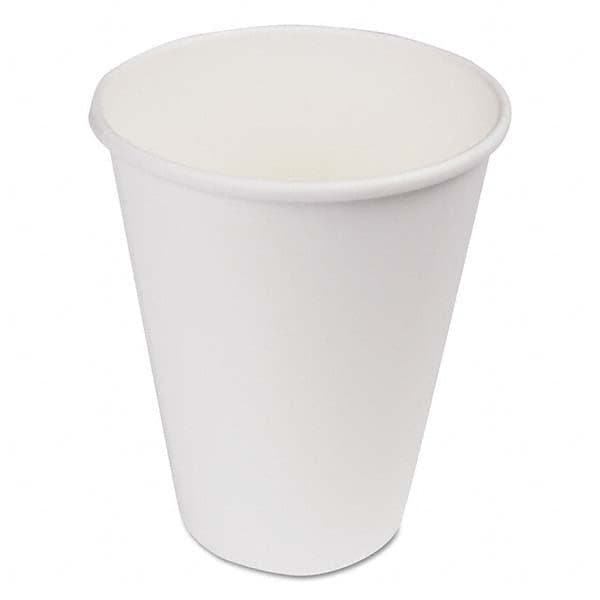 Paper Hot Cups, 12 oz, White, 1000/Carton MPN:BWKWHT12HCUP