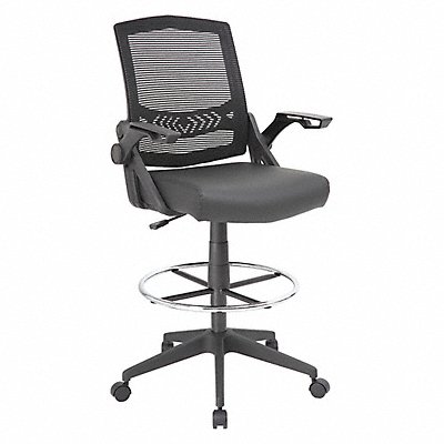 Mesh Drafting Stool Flip Arms MPN:B16223-BK
