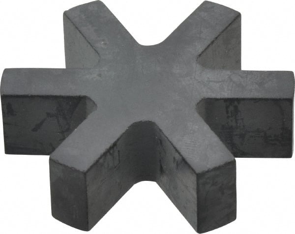 Flexible 3-Jaw Coupling Insert: Rubber, 1/2