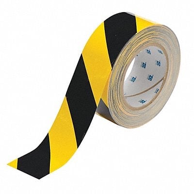 G5686 Floor Tape Black/Yellow 2 inx100 ft Roll MPN:104317