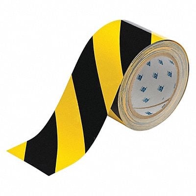 G5687 Floor Tape Black/Yellow 3 inx100 ft Roll MPN:104347