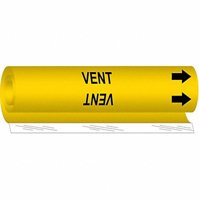 Pipe Marker Vent 5 in H 8 in W MPN:5781-O