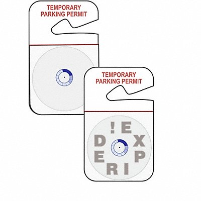 D0067 Temporary Badge 1 Day Red/White PK500 MPN:95681
