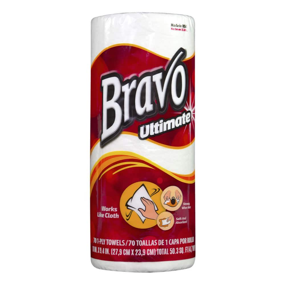 Paper Towels: Perforated Roll, Roll, 1 Ply, Recycled Fiber, White MPN:30600