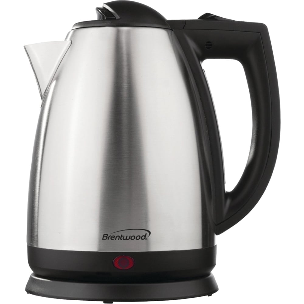 Brentwood Cordless Tea Kettle, 2 Liter, 1,000W, Stainless Steel (Min Order Qty 2) MPN:KT-1800