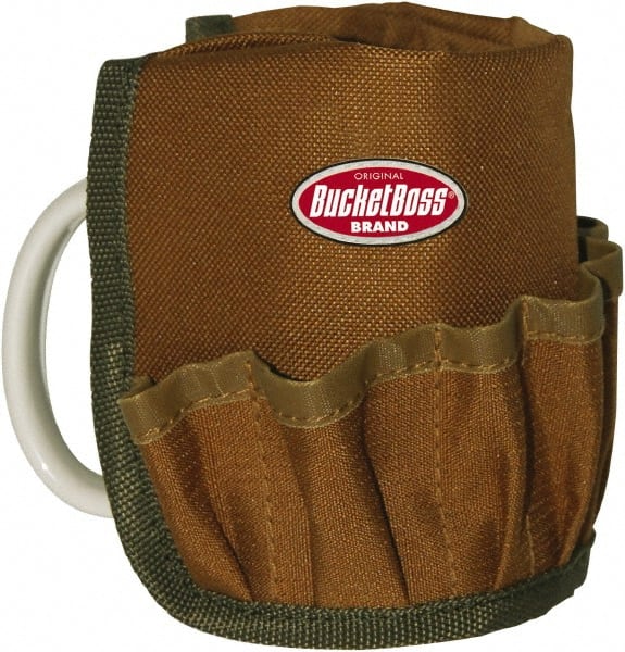 Tool Pouch: 12 Pockets, Polyester, Brown MPN:99981