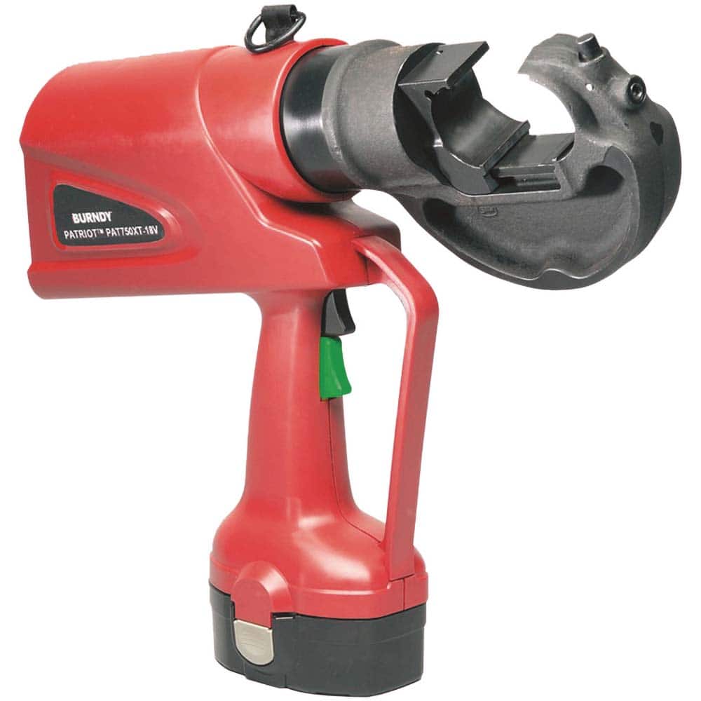 Crimpers, Features: Ergonomic Design and Overmolded Handle for Comfort Grip, 3550 Head Rotation, C-Head with 1.65 in Jaw Opening, Uses U Dies MPN:PAT750XT18V