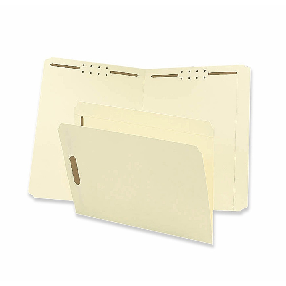 Sparco Straight-Tab 2-Ply Fastener Folders, Letter Size, 2 Fasteners, Manila, Box Of 50 (Min Order Qty 2) MPN:17211