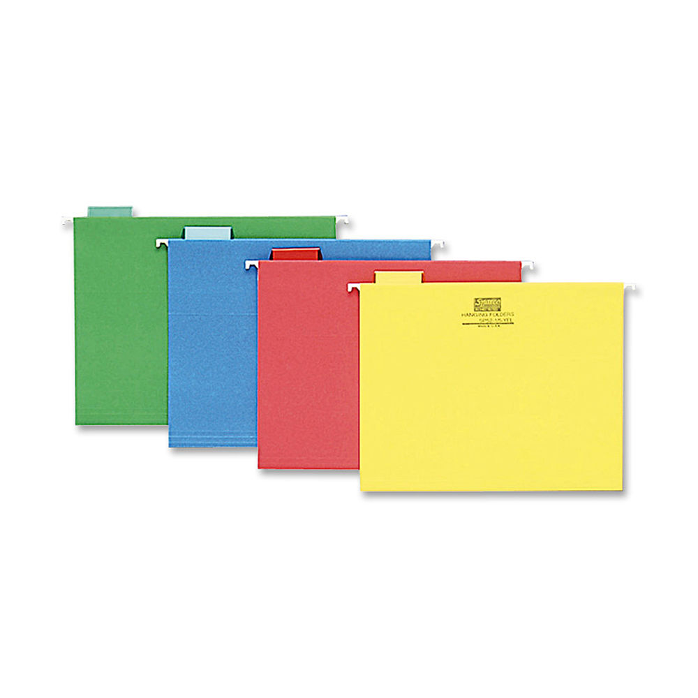 Sparco 1/5-Cut Color Hanging File Folders, Letter Size, Assorted, Box Of 25 (Min Order Qty 4) MPN:5215AST