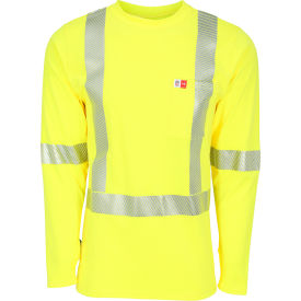 Big Bill High Visibility Athletic Performance T-shirt Flame Resistant 6 Oz. 2XL Yellow SRT5PY6/OS-R-YEL-2X
