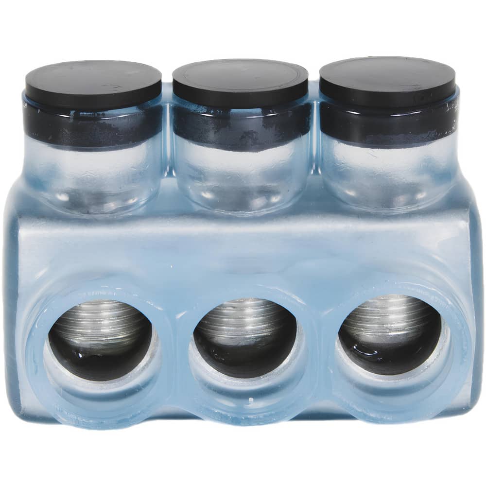 Push In Wire Connectors, Connector Type: Tap , Compatible Wire Size (AWG): 350kcmil, 6AWG , Number Of Ports: 3 , Overall Length: 3.45 , Connector Color: Clear  MPN:IPLD350-3C