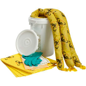 Brady SPC® SKCH-BKT BRIGHTSORB™ Hi-Vis Bucket Spill Kit Chemical 6-1/2 Gallon Bucket SKCH-BKT
