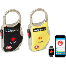 eGeeTouch® 3rd Generation Smart TSA Travel Padlock Black/Yellow Pack of 2 5-01000-99-m2