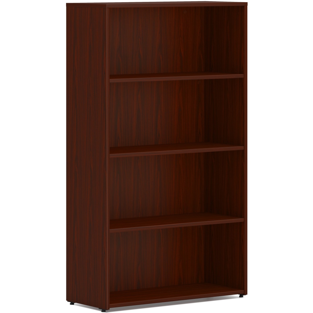 HON Mod HLPLBC3013B4 Book Case - 30in x 13in x 53in - 4 Shelve(s) - 2 Adjustable Shelf(ves) - Finish: Mahogany - Adjustable Shelf, Durable, Laminated, Scratch Resistant, Spill Resistant, Stain Resistant MPN:HONLBC3013B4LT1
