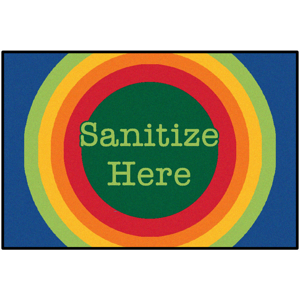 Carpets for Kids KID$Value Rugs Rainbow Dot Sanitize Activity Rug, 3ft x 4 1/2ft , Multicolor (Min Order Qty 2) MPN:37.71