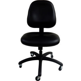 ShopSol™ Big & Tall Desk Chair with Industrial Casters Vinyl Black 1010954