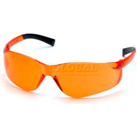 Ztek® Safety Glasses Orange Lens  Orange Frame - Pkg Qty 12 S2540S