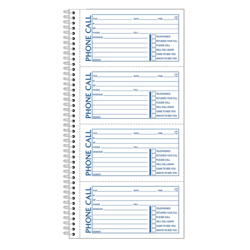 Example of GoVets Telephone Message Pads and Voicemail Log Books category